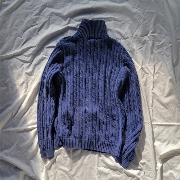 Ralph Lauren XS Blue Cable Knit Cardigan - Picture 2 of 3